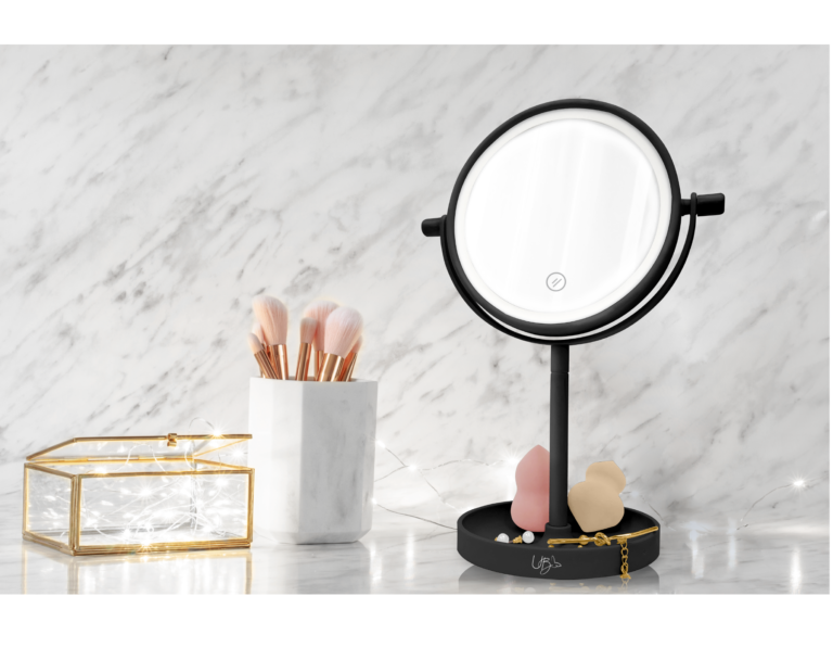 Table top led vanity mirror