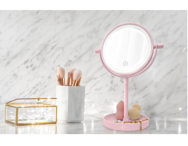 Table top led vanity mirror